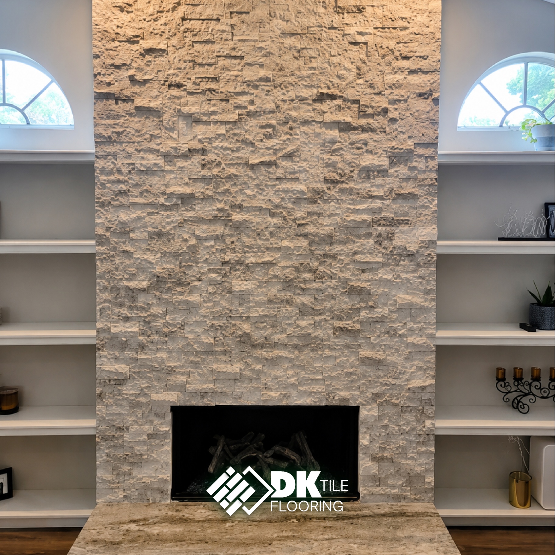 Tile Fireplace & Trim Work